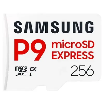 Samsung P9 Express Microsd Express 256 Gb, Nintendo Switch 2 Için Yüksek Hızlı Oyun Hafıza Kartı, 800 Mb/s'ye Kadar Okuma, 200 Mb/s'ye Kadar Yazma