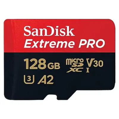 SanDisk Extreme Pro SDSQXCD-128G-GN6MA Class 10 UHS-I U3 A2 V30 128 GB Micro SD Kart