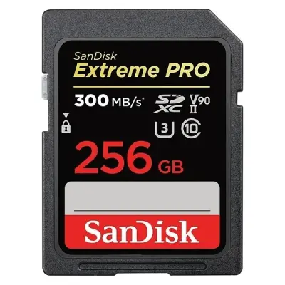 SanDisk Extreme Pro 256gb 300mb/s V90 UHS-II SDXC Hafıza Kartı
