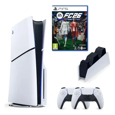 SONY PLAYSTATİON 5 PS5 SLIM CD Lİ + 2.KOL + FC 26 OYUNU + SONY ŞARJ İSTASYONU
