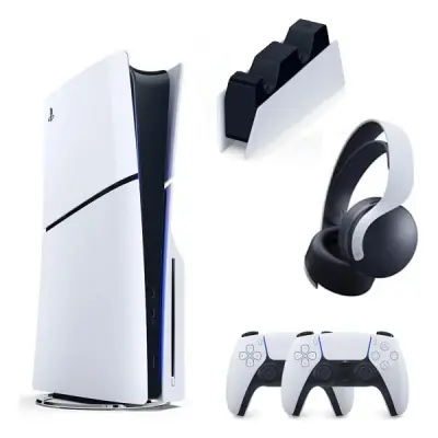SONY PLAYSTATİON 5 PS5 SLIM CD Lİ + 2.KOL + SONY ŞARJ İSTASYONU + PS5 KULAKLIK