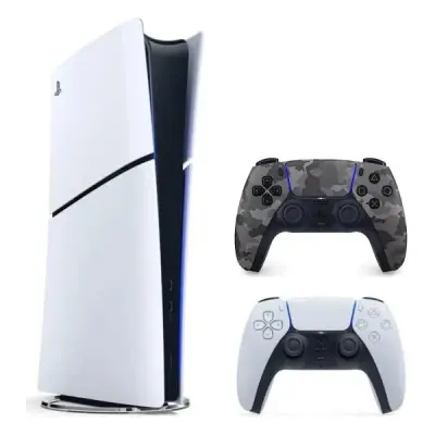 SONY PLAYSTATİON 5 PS5 SLIM DİGİTAL EDİTİON + 2.KOL DUALSENSE WİRELESS KOL - GRAY CAMOUFLAGE  (İTHALATÇI GARANTİLİ)