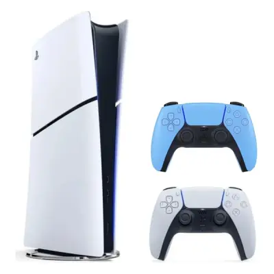 SONY PLAYSTATİON 5 PS5 SLIM DİGİTAL EDİTİON + 2.KOL DUALSENSE WİRELESS KOL - STARLİGHT BLUE (İTHALATÇI GARANTİLİ)
