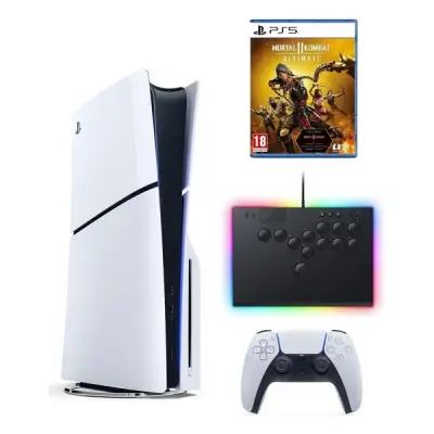 SONY PS5 PLAYSTATİON 5 SLİM CD Lİ 1TB KONSOL  +  RAZER KİTSUNE ARCADE KONTROL + MORTAL KOMBAT 11 ULTIMATE PS5 OYUN