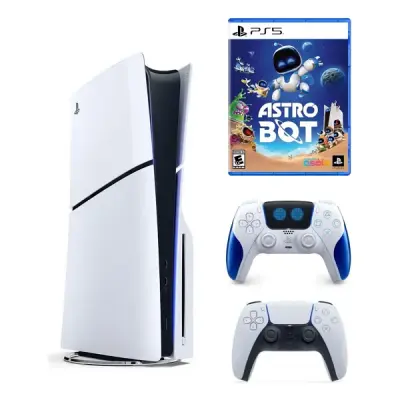 SONY PS5 PLAYSTATİON 5 SLİM CD Lİ 1TB OYUN KONSOLU + 2.KOL ASTRO BOT + PS5 OYUN ASTRO BOT
