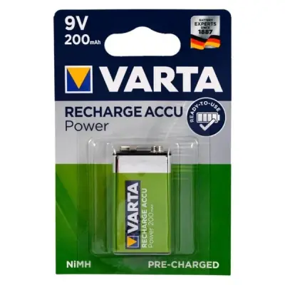 VARTA 9V 200 MAH ŞARJ EDİLEBİLİR PİL