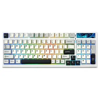 YUNZII YZ98 Mekanik Klavye - Beyaz / Cocoa Cream V2