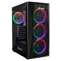 Zoko Melody 4x12 CM Rainbow Fanlı Temperli Cam Gaming Bilgisayar Kasası
