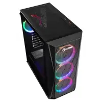 Zoko Melody 4x12 CM Rainbow Fanlı Temperli Cam Gaming Bilgisayar Kasası
