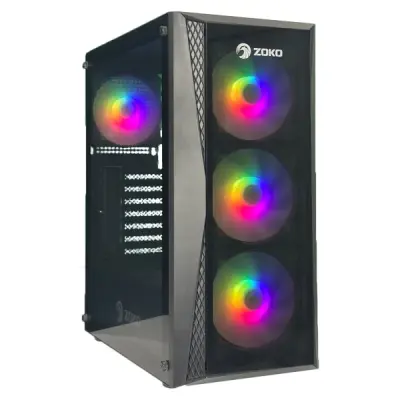 Zoko Melody-X 4X12 CM ARGB Fanlı Temper Camlı ATX Gaming Bilgisayar Kasası