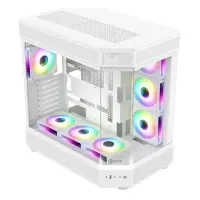 Zoko Tank 7x12 CM Kumandalı ARGB Fan Temper Camlı Oyuncu Bilgisayar Kasası Beyaz