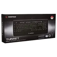 RAMPAGE KB-R12 TURRET SİYAH USB BEYAZ AYDINLATMALI MAKROLU Q MEKANİK GAMİNG KLAVYE
